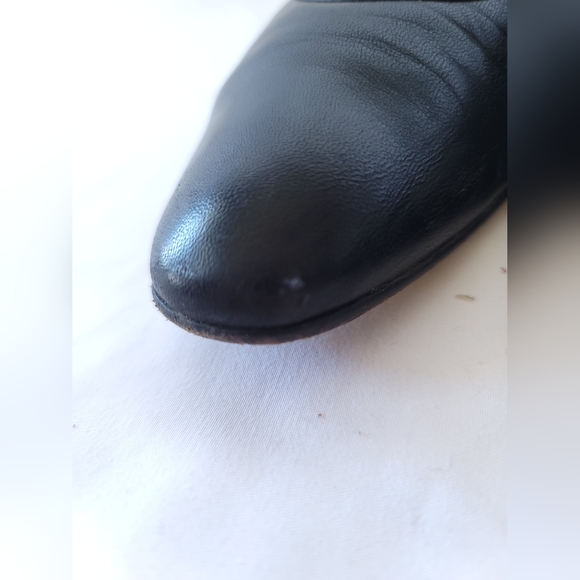 Gianni Versace Vintage Leather Mary-Jane Heel Shoes Black EU36.5 - Picture 5 of 11